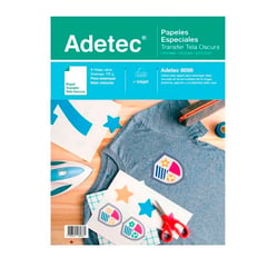 ADETEC - Papel Transfer Para Telas (ropa) Oscura Para Impresoras Inkj