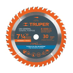 TRUPER - Disco Sierra Circular 30d 185mm/7.1/4