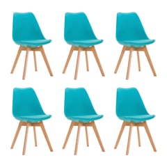 CASA BELLA - Pack 6 Sillas Tulip Eames Dsw CALIPSO