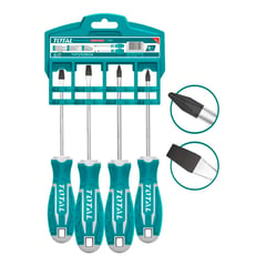 TOTAL TOOLS - Kit Set Juego Destornilladores 4 Piezas