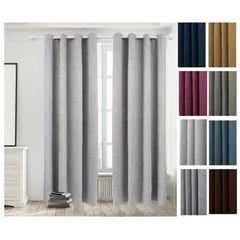 GENERICO - Set de Cortinas Blackout 2 Paños Color Gris C