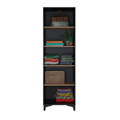 HYGGESIGN - Closet 4 Niveles 56 x 178 x 47cm. Color Negro / Madera. Modelo Mood