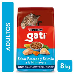 PURINA - Alimento seco Gati Adultos Pescado y Salmón 8Kg