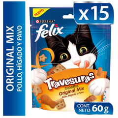 PURINA FELIX - Snacks para gato FELIX® Travesuras Mix 60g