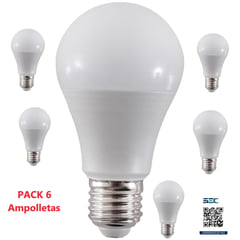 DRL LIGHTING - PACK 6 AMPOLLETAS LED 11W LUZ FRIA