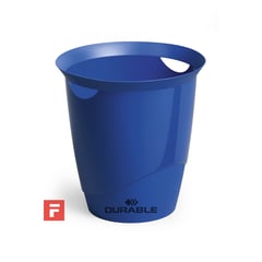 DURABLE - Papelero De Oficina Con Asas 16L - Azul