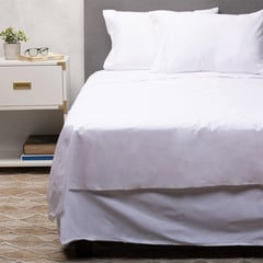 ARTHOME - Pack 2 Almohadas + Sabana Blanca 2 Plazas