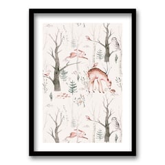 RETELA - Cuadro 70x50 cm Ilustración Bosque infantil