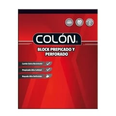 COLON - Block Carta Prepicado Mat 7mm 80 Hojas