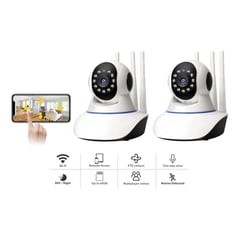 GENERICO - X2 Camara Ip Wifi Hd Motorizada Vision Nocturna 360