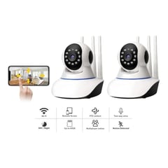 GENERICO - X2 Camara Vision nocturna Ip Wifi Hd 360° yoosee motorizada