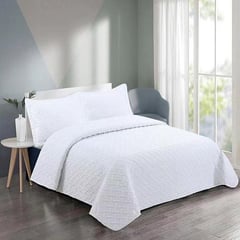 GENERICO - Cubrecama Quilt Verano 2 Plazas - Blanco