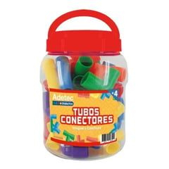 ADETEC - Juego Didáctico Tubos Conectables 40 Piezas Juguetes