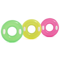 INTEX - Flotador Inflable Anillo Con Asas Colores Pop 76cm