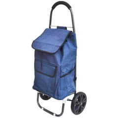 CRUSEC - Carro De Compras Plegable Tela Impermeable Color Azul