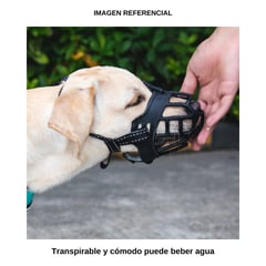 GENERICO - Bozal Para Perros De Goma - Talla 3 - Color Negro