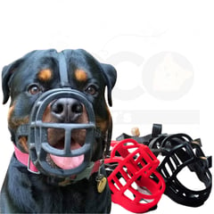 GENERICO - Bozal Para Perros De Goma - Talla 6 - Color Negro