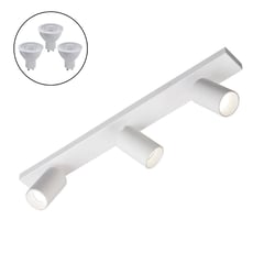 MEGABRIGHT - Foco Spotlight Blanco 3x Con Ampolleta 5,5 W GU-10 Cálida M