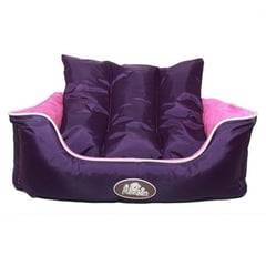 MASCAN - Cama Reversible Doble Color Perro Talla M Morado