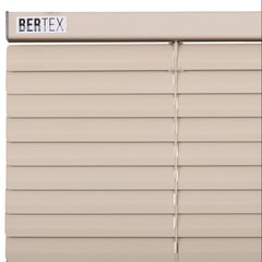 BERTEX - Persiana de aluminio Beige 140cm ancho x140cm alto Láminas 25mm