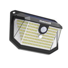 MAXWELL - Foco Solar 178 Led Exterior Unitario + Sensor - Negro - Luz Fría