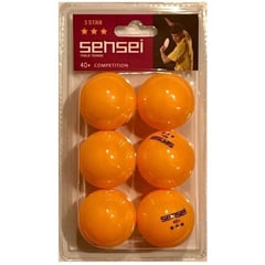 SENSEI - Set 6 Pelotas Ping Pong 3 Estrellas ® - Tenis De Mesa