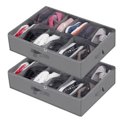 CASATUA - Organizador de Zapatos Almacenamiento Bajo Cama Zapatero x2