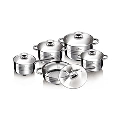 BLAUMANN - SET DE BATERIA 12 PIEZAS LINEA GOURMET ACERO INDUCCION