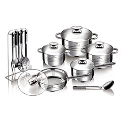 BLAUMANN - SET DE BATERIA 17 PIEZAS LINEA GOURMET ACERO INDUCCION