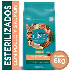 PURINA ONE - Alimento seco Gato PURINA®ONE® Esterilizado Pollo Salmón 6kg