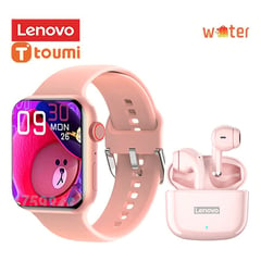 LENOVO - LP40 Pro DE Tws y Toumi watch S9 Pro Reloj inteligente-ROSA