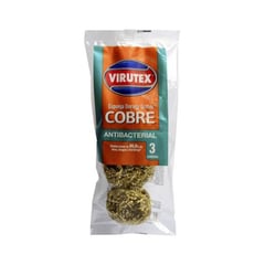 VIRUTEX - Esponja Dorada Orotex Pack 3 Unidades