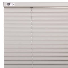 BERTEX - Persiana de aluminio Gris 155cm ancho x 140cm alto Láminas 25mm