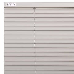 BERTEX - Persiana de aluminio Gris 150cm ancho x 140cm alto Láminas 25mm