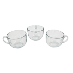 GENERICO - Tazas Vidrio Cafe Capuchinno Set 3 pcs 470ml