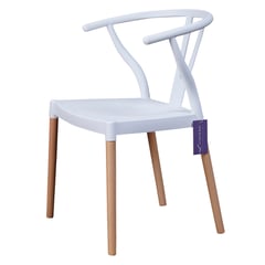 VINCENZI - Silla Wishbone Blanca