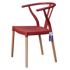 VINCENZI - Silla Wishbone Rojo