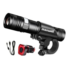 MAXWELL - Luz Bicicleta Set Delantera +trasera Usb Impermeable