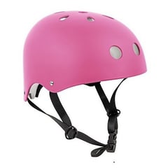 GENERICO - Casco Rosado Niñas Bicicleta Skate Scooter rosado