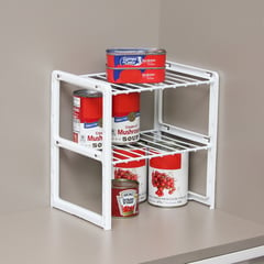 METALTRU - Rack para mueble de cocina pequeño blanco