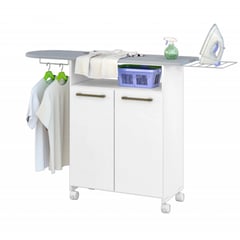 IMPORTCLICK - Mueble Tabla de Planchar Con Ruedas Blanco