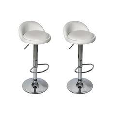 GLOBAL LATIN GROUP - Pack 2 Silla Piso Bar Taburete - Blanco