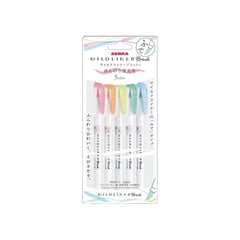 ZEBRA - Mildliner Brush Fluorescent - Set De 5 Colores