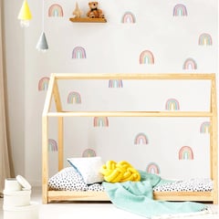 CREA TALLER - Arcoíris colores vinilo stickers deco muro dormitorio infantil