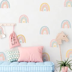 CREA TALLER - Arcoíris flor vinilo stickers deco muro dormitorio infantil