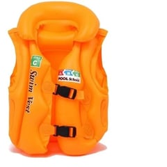 GENERICO - Chaleco Seguridad Inflable Flotador Niños Salvavidas Talla S Naranja