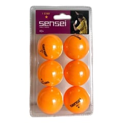 SENSEI - Set 6 Pelotas Ping Pong 1 Estrellas ® - Tenis De Mesa