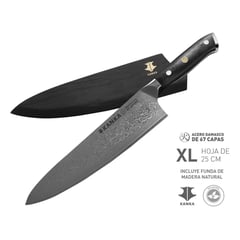 KANKA - Cuchillo Acero Damasco Martillado X L 10 Damascus