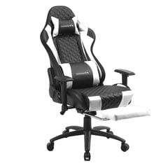 IHAM STORE - Silla Gamer de Escritorio Titanium Negra con Blanco.