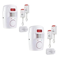 GENERICO - Pack X2 Alarmas Casa Infraroja Sensor Movimiento Inalambrica